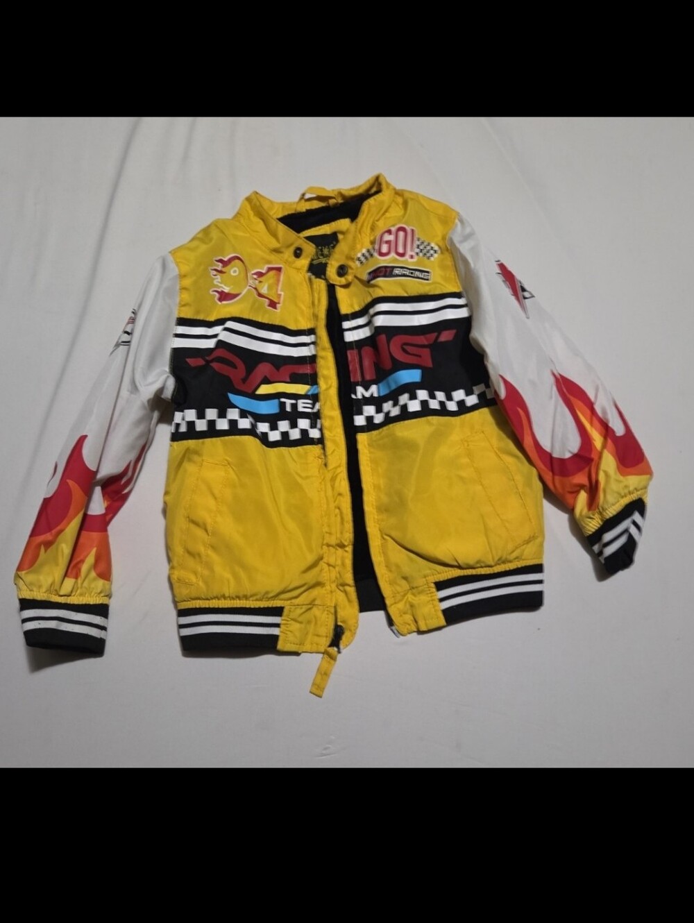 Xtreme boys size 4 yellow race car jacket #23